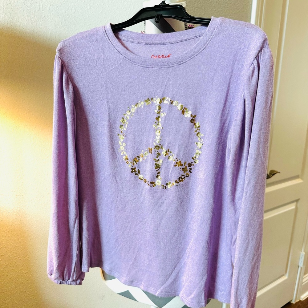 Cat & Jack Lavender Long Sleeve Top